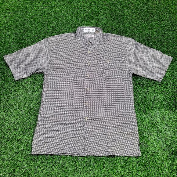 Natural-Issue Argyle Shirt Medium 21x30 Black White - Picture 1 of 14